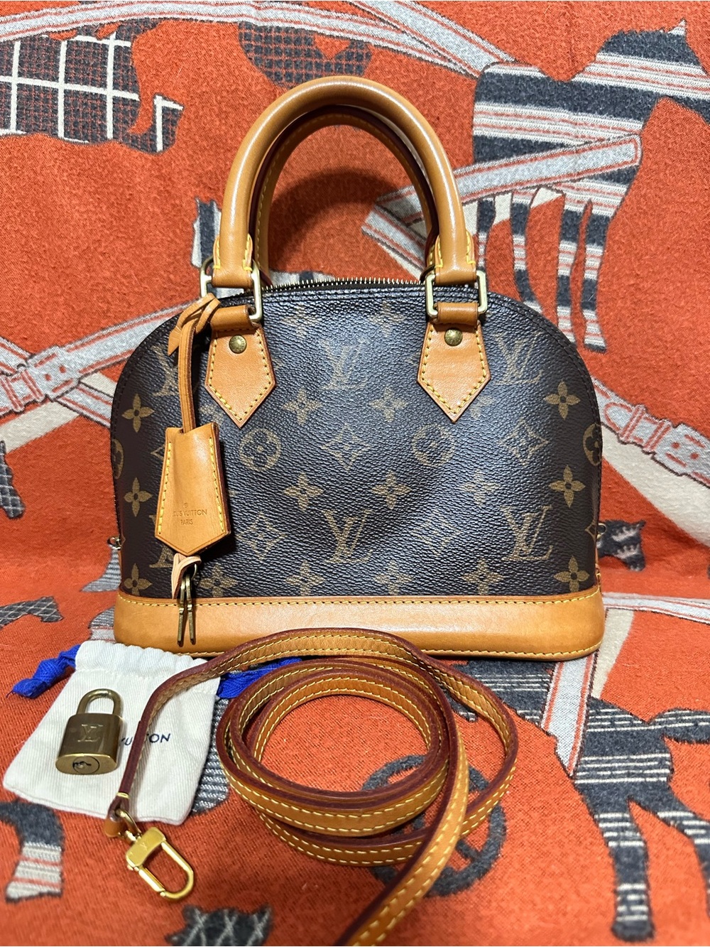 LOUIS VUITTON ❤️🌟ML4178 MONOGRAM ALMA BB W/ LONG STRAP, LOCK&KEYS⭐️